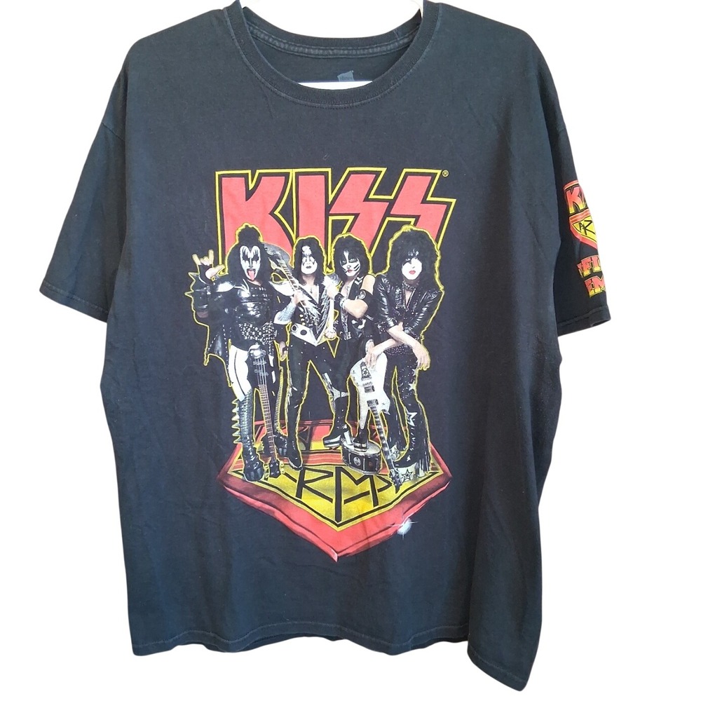 Kiss Army Licensed Graphic Tee SS Black‎ XL Official Member Band Tee Music EUC